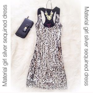 Stretchy Silver Sequin Dress